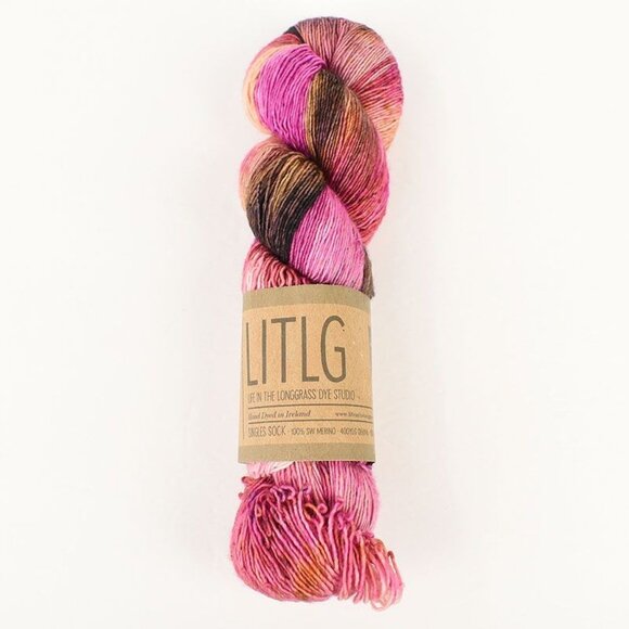LITLG Single Sock Yarn Superwash Merino Wool Hand-Painted Rosegold - Picture 1 of 3